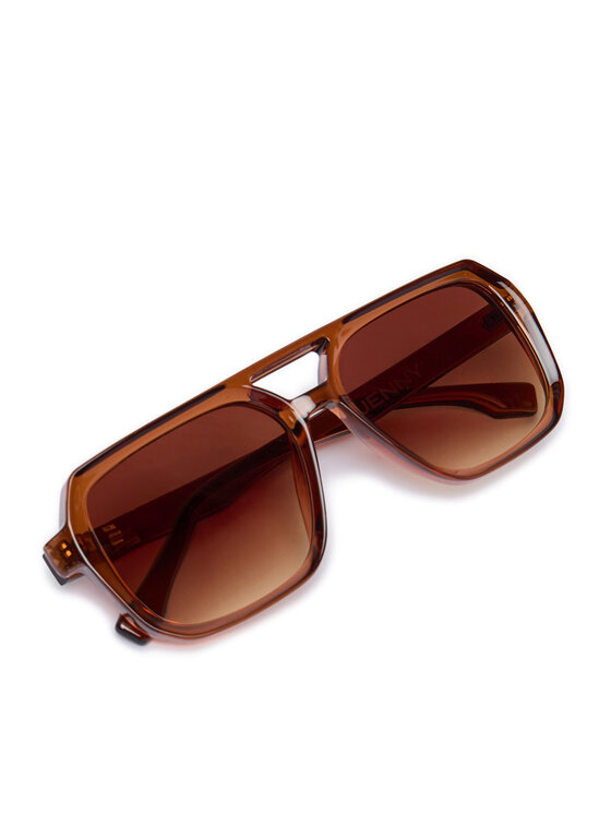 JENNY JENNY Okulary przeciwsłoneczne 4WF-018-SS25 Brązowy