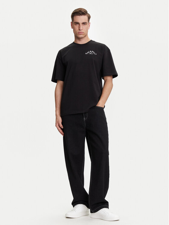 Karl Kani Karl Kani T-shirt Palm Print PD00005331 Crna Relaxed Fit