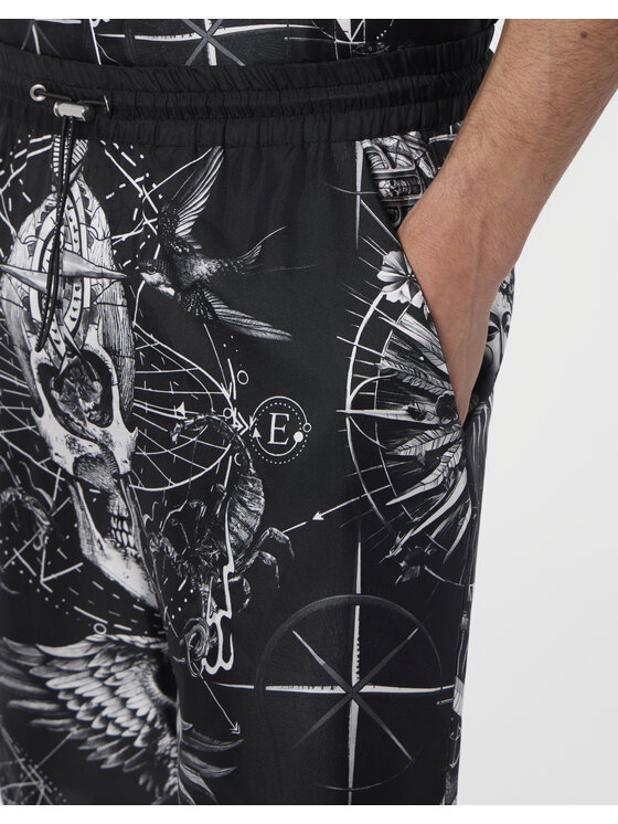 PHILIPP PLEIN PHILIPP PLEIN Szorty materiałowe 29001 Czarny Regular Fit