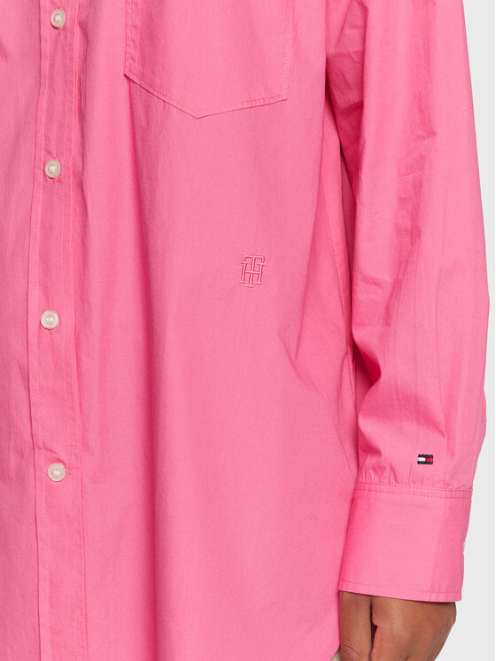 Tommy Hilfiger Tommy Hilfiger Koszula Org Co WW0WW34477 Różowy Oversize