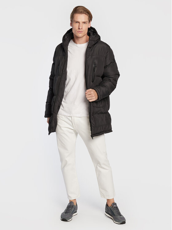 Brave Soul Brave Soul Zimné bundy MJK-OAKWOOD Čierna Regular Fit