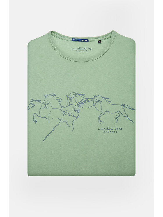 Lancerto Lancerto T-Shirt Alfred TS073221000034 Zielony Regular Fit