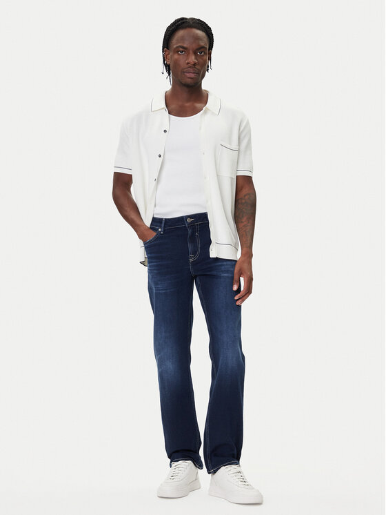 Guess Guess Jeans hlače M5BAN2 D0631 Mornarsko modra Slim Fit