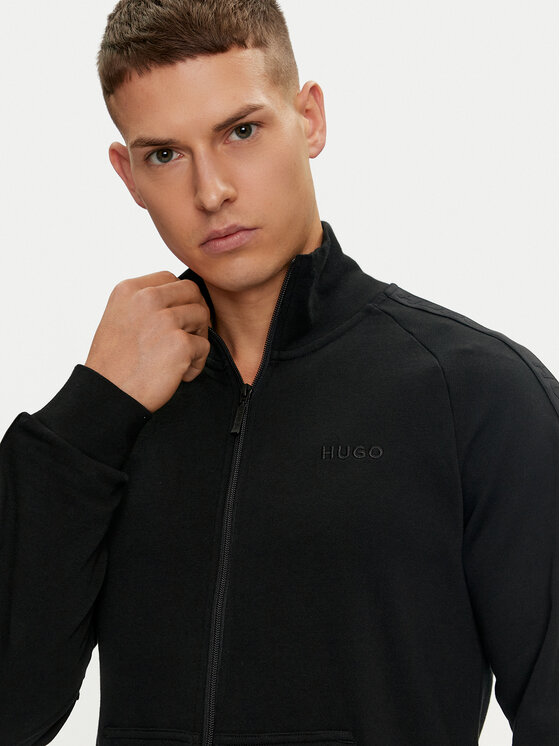 HUGO Hugo Džemperis Tonal Logo 50520493 Juoda Regular Fit
