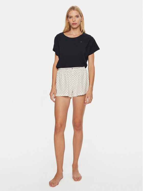 Tommy Hilfiger Pyžamo UW0UW05425 Tmavomodrá Regular Fit