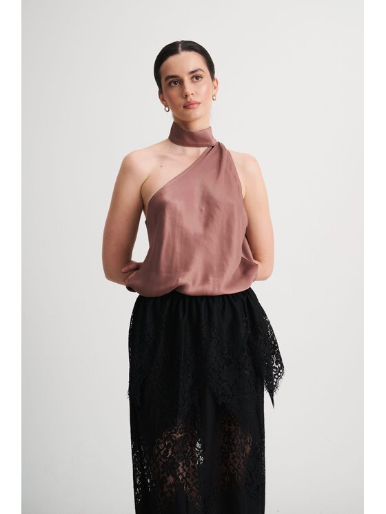 ROSE AVENUE ROSE AVENUE Top ALICE Miedziany Basic Fit
