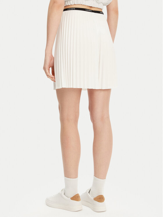 Lacoste Lacoste Plisēti svārki JF1403 Écru Regular Fit
