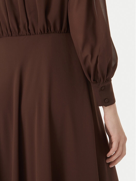 Marella Marella Koktejlové šaty Giovane 2613221093 Hnedá Regular Fit