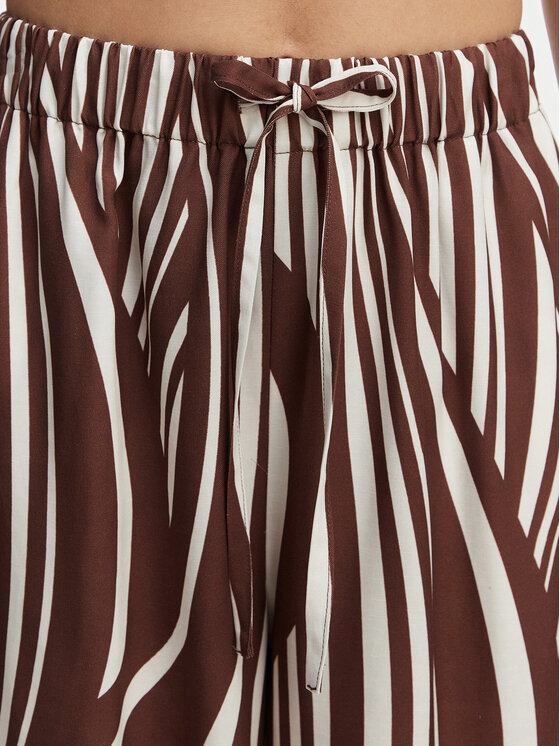 Seafolly Seafolly Hlače iz tkanine Coastline 55541-PA Rjava Wide Leg