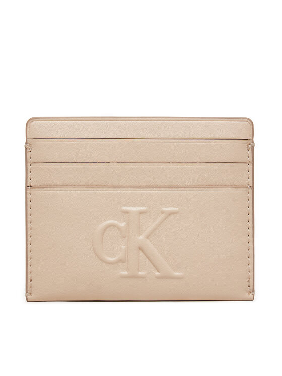 Calvin Klein Jeans Kredītkaršu turētājs Sculpted Cardcase K60K612747 Bēšs