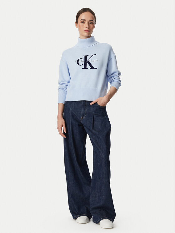 Calvin Klein Jeans Calvin Klein Jeans Golfas LV047H329G Šviesiai mėlyna Regular Fit