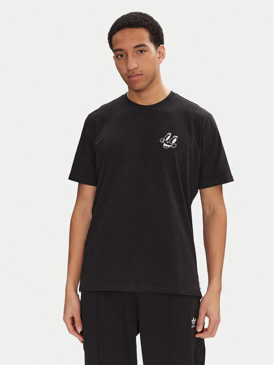 adidas adidas Marškinėliai Made by Nelson JN7030 Juoda Loose Fit