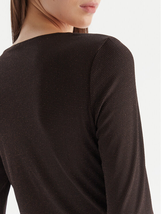 Vero Moda Vero Moda Bluzka Kanva 10336088 Brązowy Regular Fit