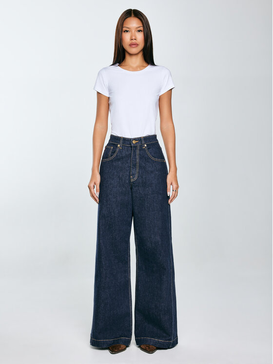 BIG STAR BIG STAR Jeansy BARB Granatowy Wide Fit
