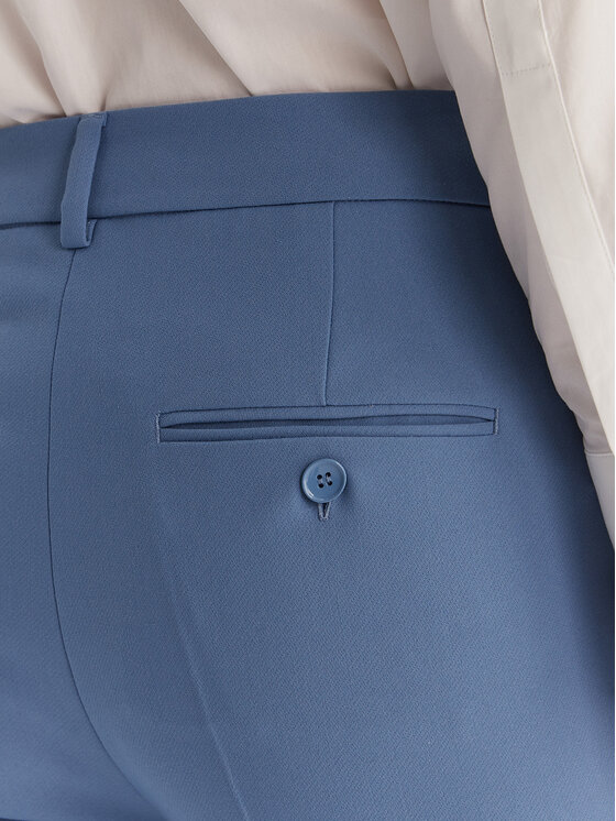 Weekend Max Mara Weekend Max Mara Hlače iz tkanine Rana 2615131021 Svetlo modra Slim Fit