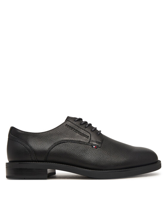 Tommy Hilfiger Tommy Hilfiger Półbuty Lth Mix Dress Hilfiger Shoe FM0FM06086 Czarny