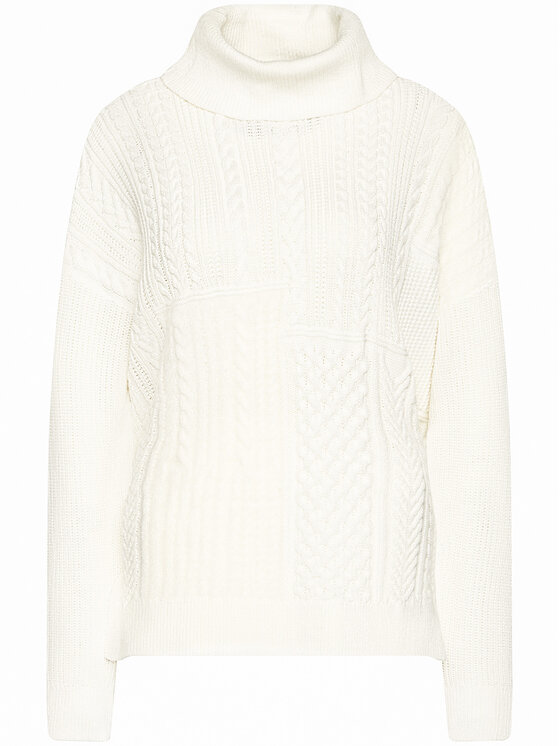 Tommy Hilfiger Tommy Hilfiger Светр Cable Mix Roll WW0WW28871 Бежевий Loose Fit