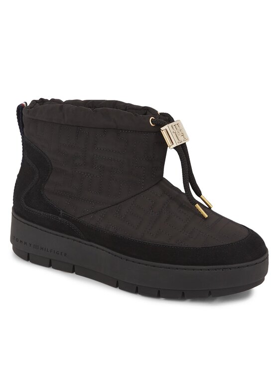 Tommy Hilfiger Tommy Hilfiger Μπότες Χιονιού Tommy Monogram Snowboot FW0FW07637 Μαύρο