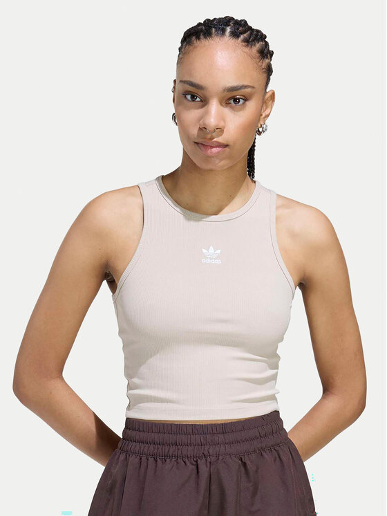 adidas adidas топ Essentials KD3822 Бежов Slim Fit