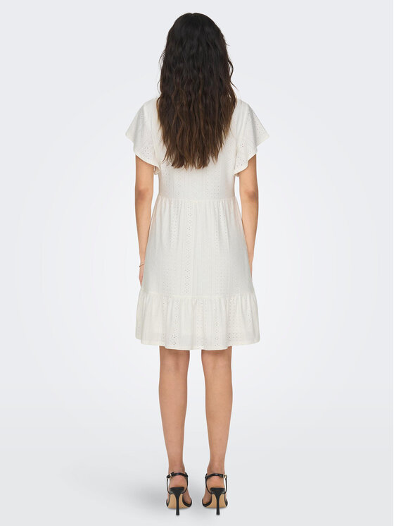 ONLY ONLY Každodenné šaty 15289687 Biela Regular Fit