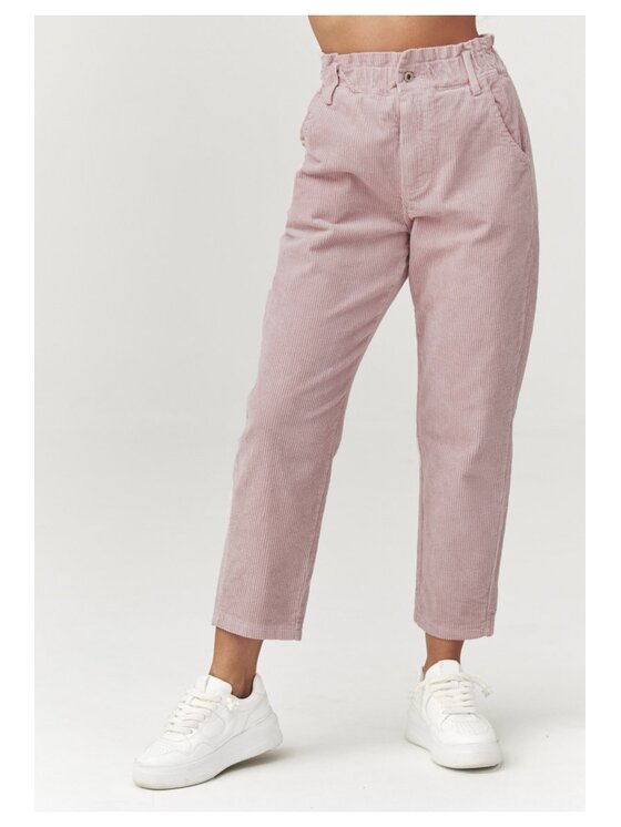 Makadamia Makadamia Jeansy C33 Różowy Baggy Fit