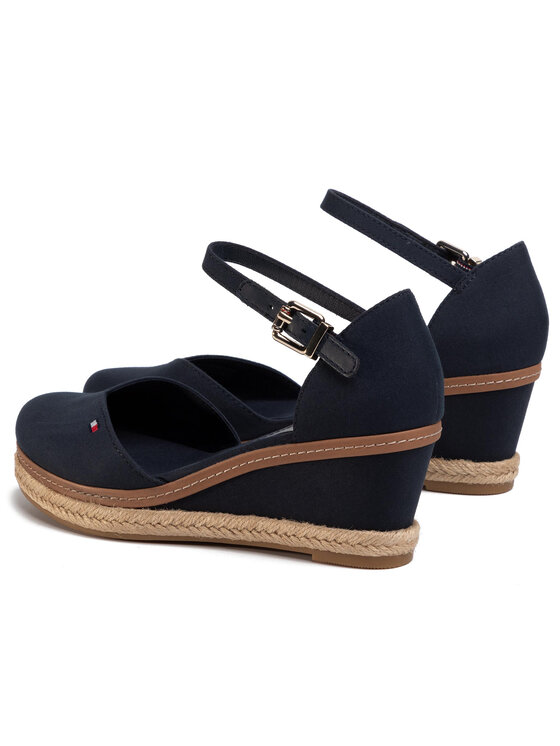 Tommy Hilfiger Tommy Hilfiger Εσπαντρίγιες Basic Closed Toe Mid Wedge FW0FW04787 Σκούρο μπλε
