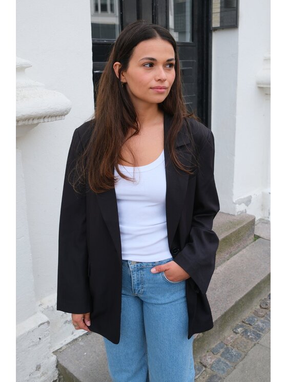 TeeShoppen TeeShoppen Marynarka 'Oversized Collection' Czarny Oversize