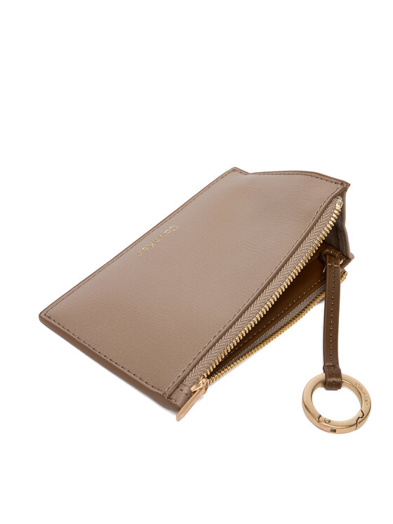 Calvin Klein Calvin Klein Peňaženka Foil Logo Top Zip Cardcase LV04F1090G Béžová