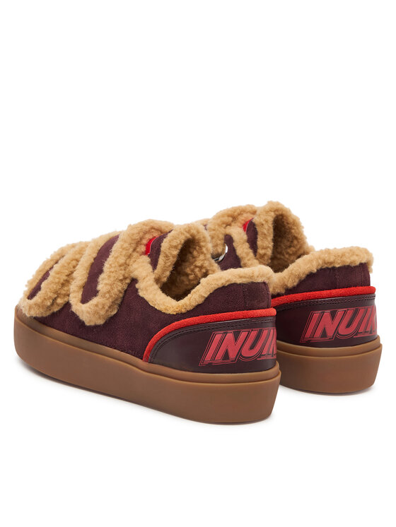 Inuikii Inuikii Sneakers Lila Shearling Low Velcro 1001.001.0561 Vișiniu