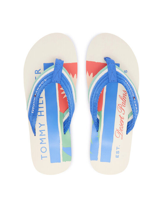 Tommy Hilfiger Tommy Hilfiger Джапанки Patch Hilfiger Beach Sandal FM0FM05903 Син