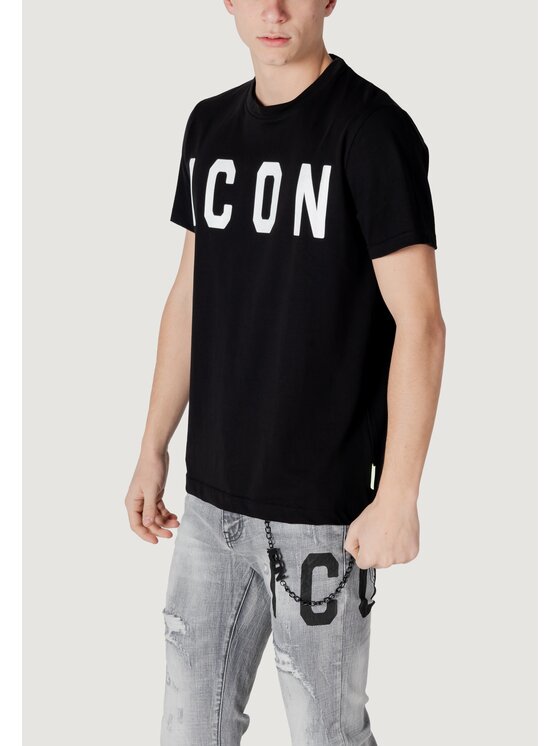 Icon Icon T-shirt LOGO GRANDE Nero Shirt Fit