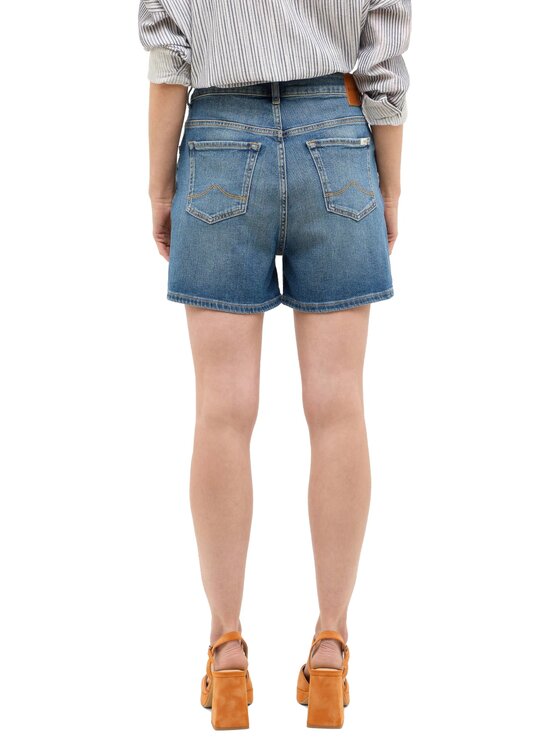 Mustang Mustang Pantaloncini di jeans Style Charlotte Shorts Blu Mom Fit