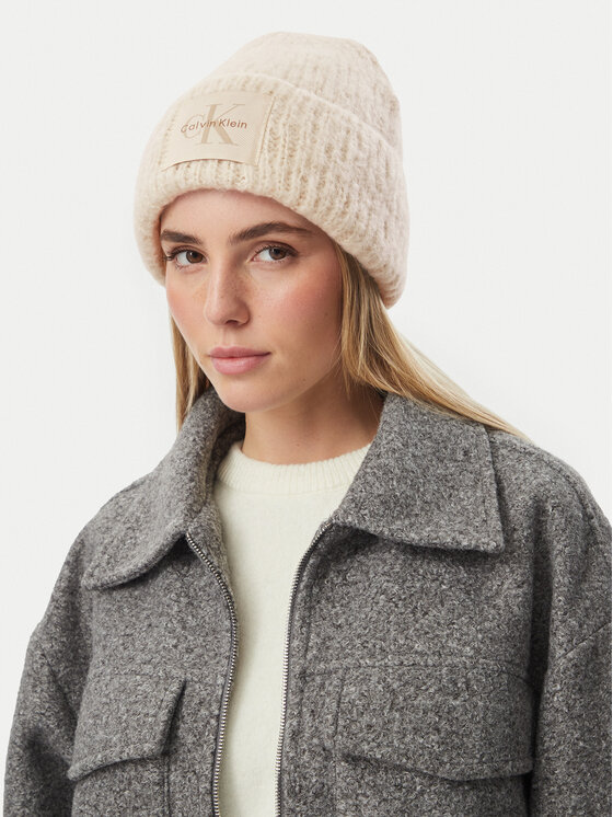 Calvin Klein Calvin Klein Czapka LV04F8104G Kremowy