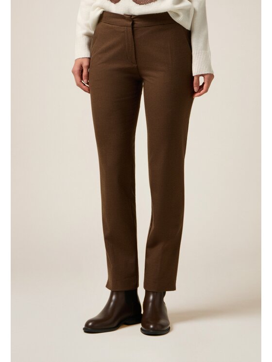 Oltre Oltre Pantaloni di tessuto P027R108969N0Z2 Marrone Baggy Fit