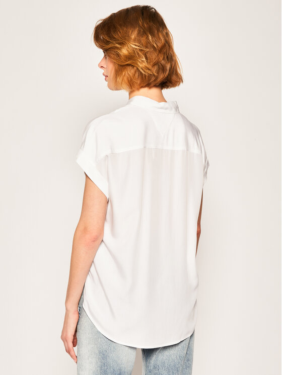 Tommy Jeans Tommy Jeans Camicia Tjw Roll Up Sleeve DW0DW08237 Bianco Regular Fit