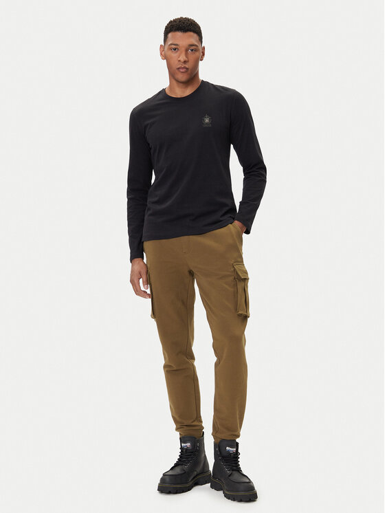 Aeronautica Militare Aeronautica Militare Marškinėliai ilgomis rankovėmis 252TS2468UJ00703 Juoda Regular Fit