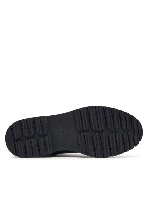 Tommy Hilfiger Tommy Hilfiger Auliniai batai Th Emboss Grain Leather Boot FW0FW09553 Juoda