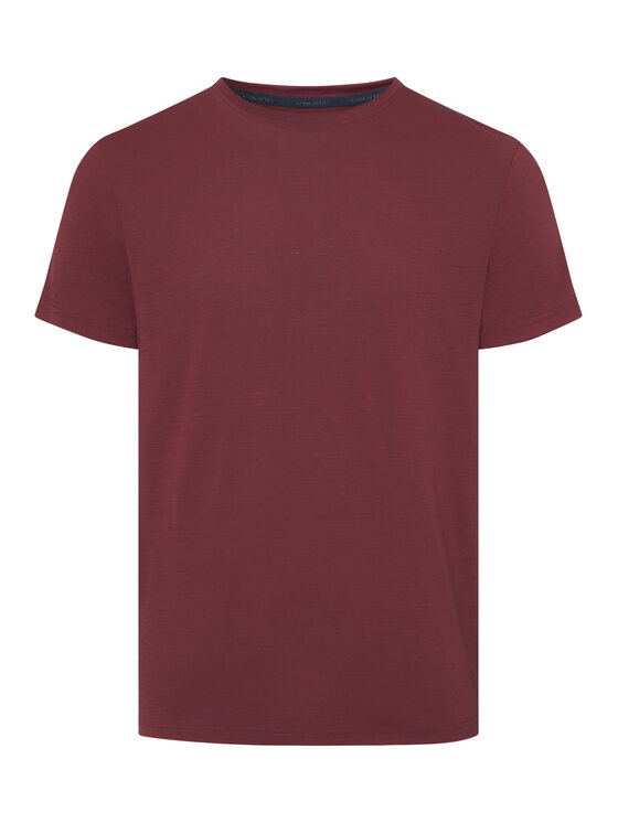 Viking Viking Koszulka techniczna T-shirt Salen Man Merino Bordowy Regular Fit