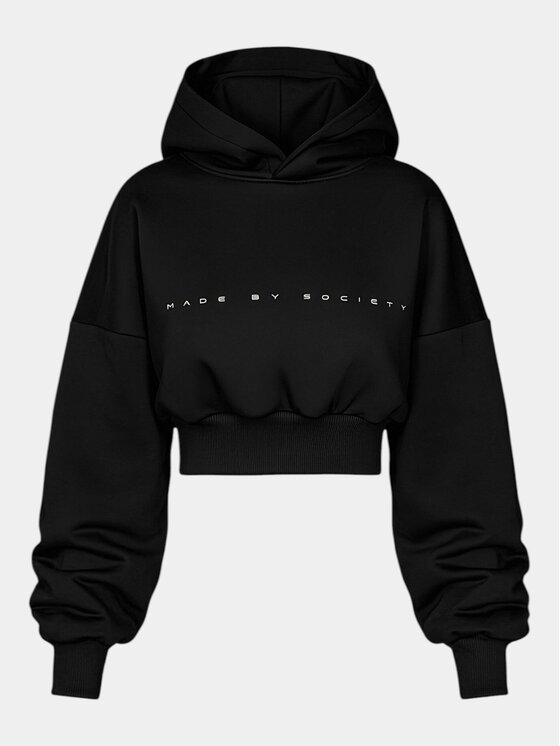 MADE BY SOCIETY MADE BY SOCIETY Kurtka anorak Hanorac crop - H26595 Czarny Basic Fit