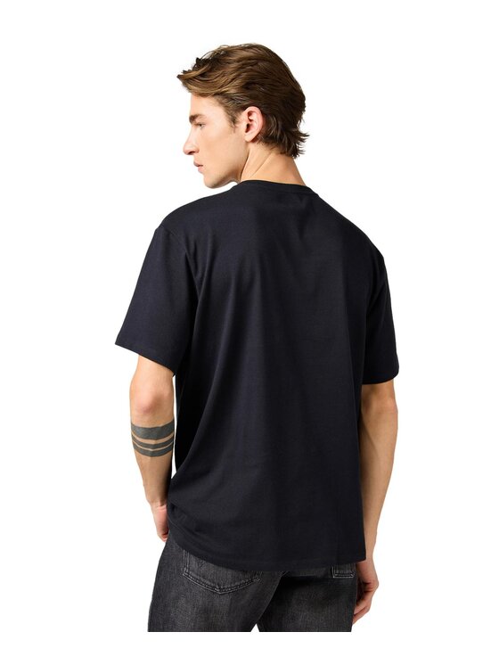 Wrangler Wrangler T-Shirt 112365120 Czarny Relaxed Fit