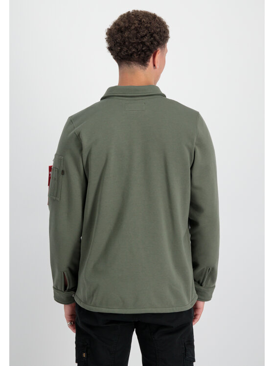 Alpha Industries Alpha Industries Koszula Sweat Overshirt Zielony Loose Fit