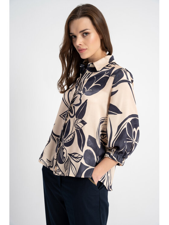 CLICK CLICK Košile 10-6861 Béžová Regular Fit