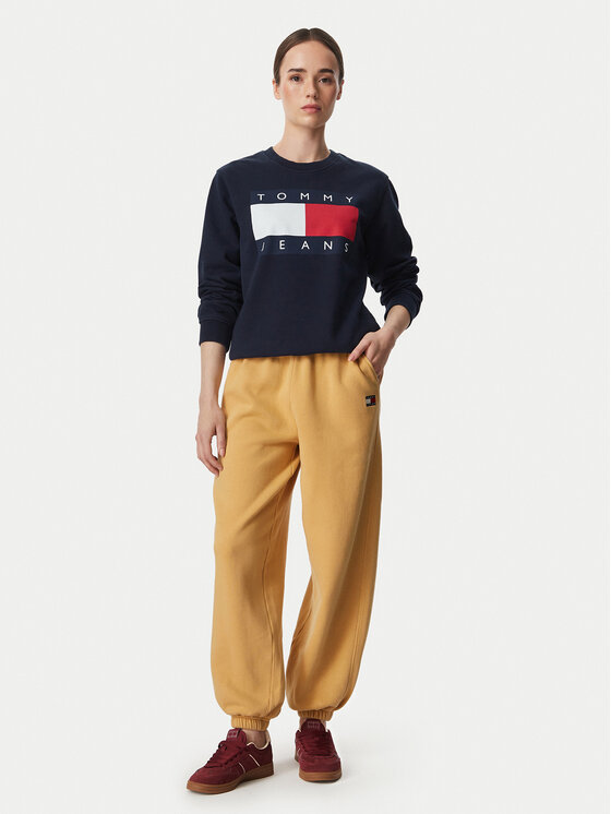 Tommy Jeans Tommy Jeans Spodnie dresowe Badge DW0DW23536 Beżowy Regular Fit