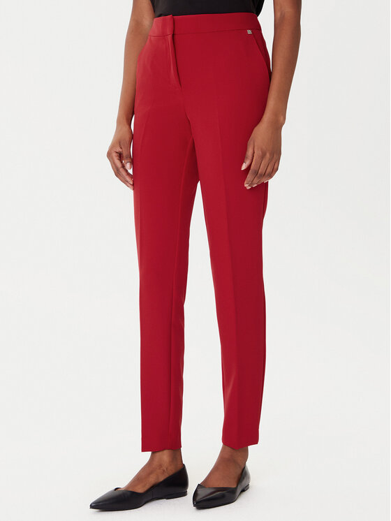 HUGO HUGO Pantaloni din material Hagonia-1 50539991 Roșu Slim Fit