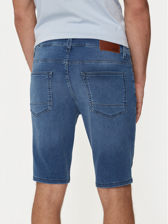 BOSS BOSS Szorty jeansowe 50513488 Niebieski Slim Fit