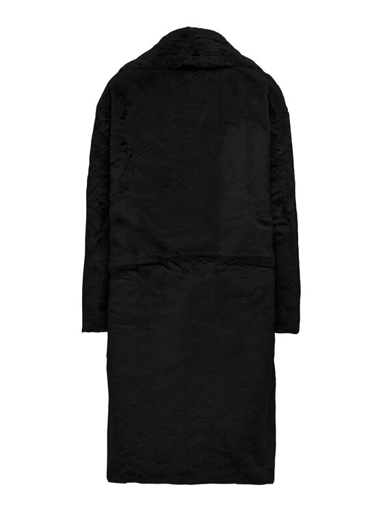 ONLY ONLY Кожено палто 15294033 Черен Loose Fit