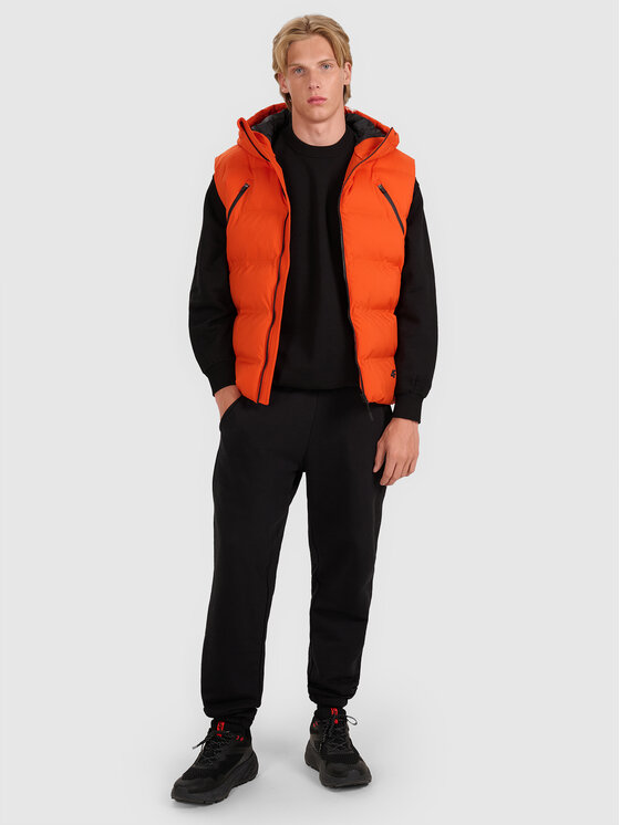 4F 4F Kamizelka URBAN COMMUTER Pomarańczowy Regular Fit