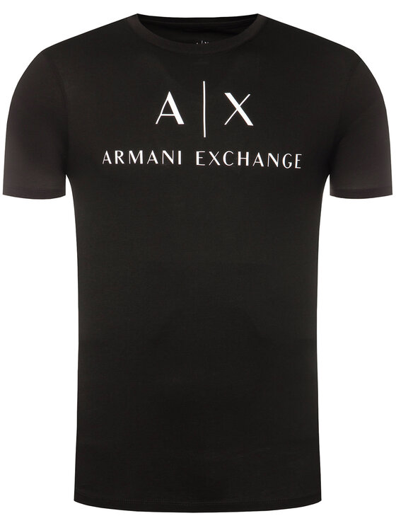 Armani Exchange Armani Exchange Marškinėliai 8NZTCJ Z8H4Z 1200 Juoda Slim Fit