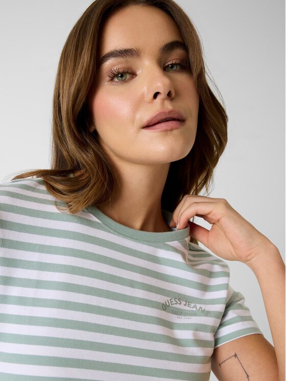 Guess Jeans Guess Jeans T-shirt 182187 Verde Classic Fit