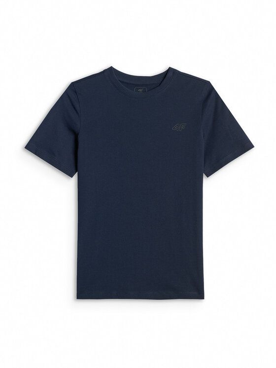4F 4F T-Shirt BASIC+ Granatowy Regular Fit